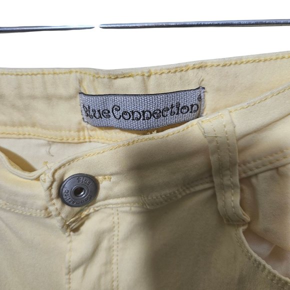 Yellow Skinny Fit Jeans By Blue Connection size L - Picture 3 of 6